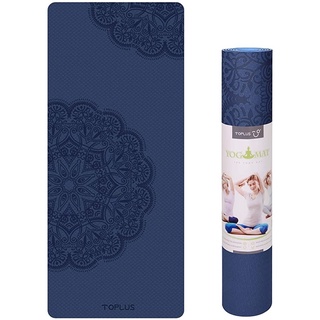 เสื่อโยคะ yoga mat 6mm TPE ทูโทน กันลื่น ออกกำลังกาย fitness yoga map แบบมีปุ่มกันลื่น กระชับหุ่นสวย กีฬา ฟิตเนส