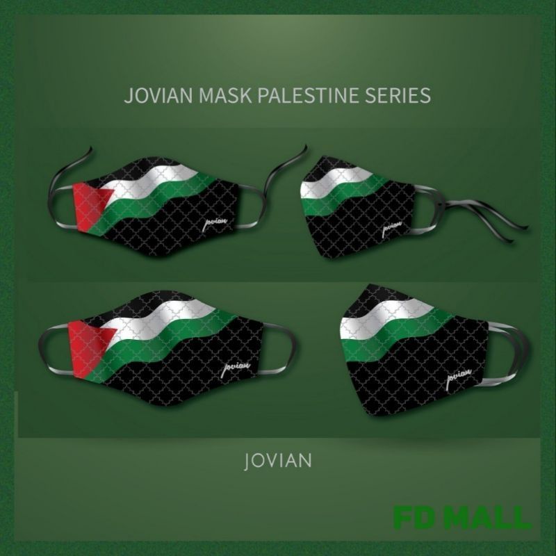 [ของแท้ % ]JOVIAN Mask PALLESTINE SERIES (WASHABLE) SIAP KOTAK- FACEMASK CTDK