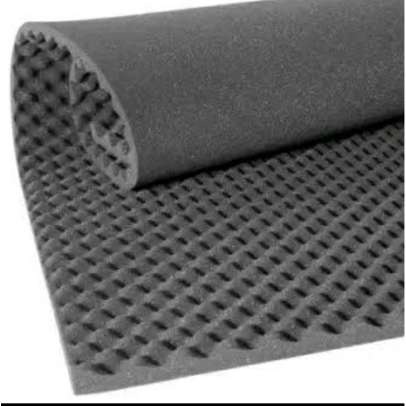 ฟองน้ำซับเสียง หนา1.5นิ้ว(3.8cm.) กว้าง125cm.*200cm.(50นิ้ว*80นิ้ว) รุ่นใหม่เนื้อแน่น ลายรังไข่, และฟันปลา
