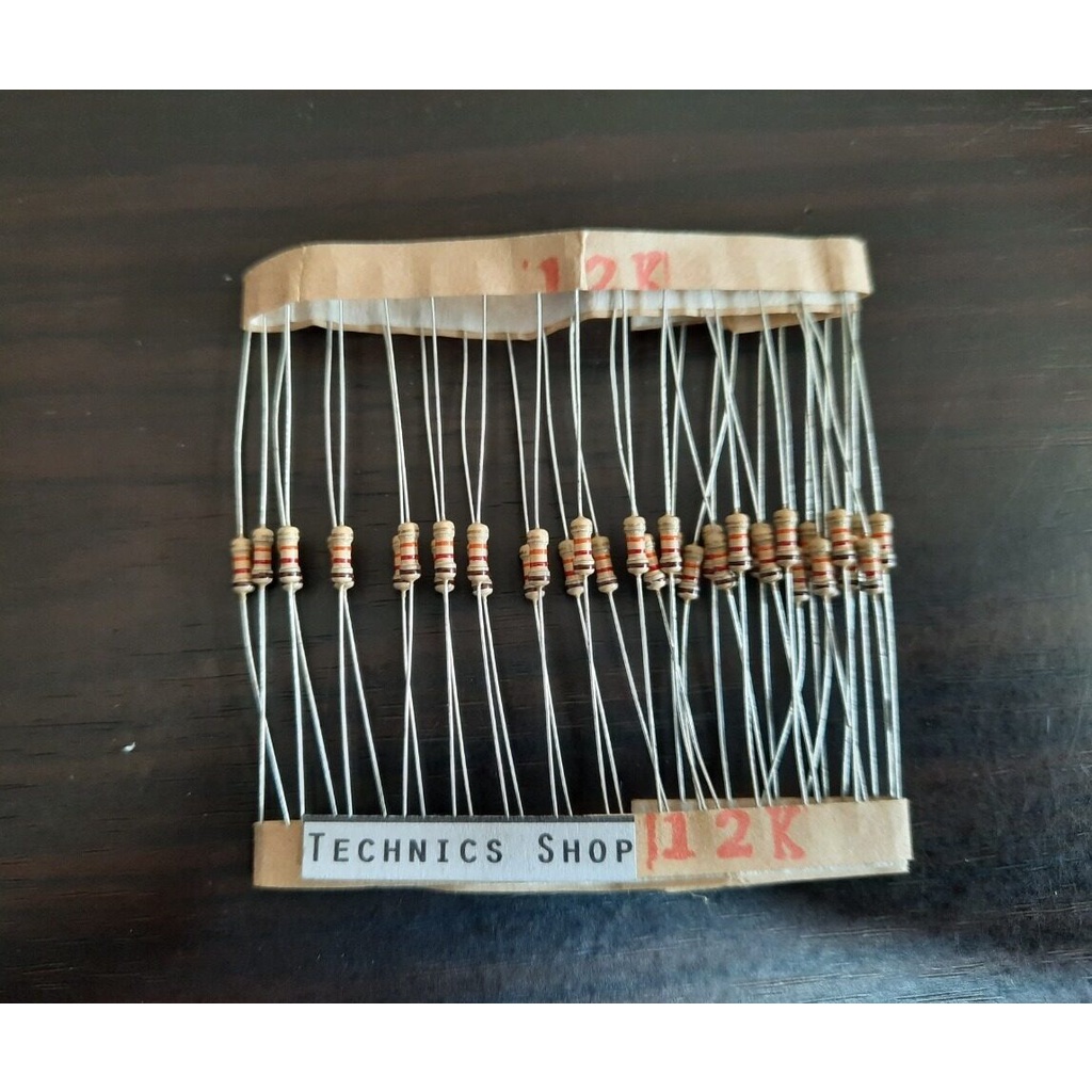 ตัวต้านทาน 1.2 kโอห์ม 1/4W จำนวน 20 ตัว Resistor 1.2 KOhm 20 pcs.
