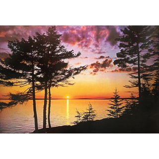 โปสเตอร์ รูปถ่าย ยามเย็น วิว ธรรมชาติ Landscapes Nature POSTER 20”x30” Inch Beautiful Sunset Lagoon Wallpaper