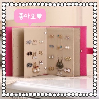 🖇พร้อมส่ง สมุดเก็บต่างหู พกพาไส้ในเป็น PUน่ะค่ะเกรดดี