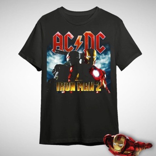 T-shirt  เสื้อยืด พิมพ์ลาย Marvel Superhero Soundtrack วงร็อควงร็อควงร็อควง OST Iron Man 2 Marvel สําหรับผู้ชายS-5XL