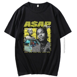 เสื้อยืดโอเวอร์ไซส์ใหม่ เสื้อยืดแขนสั้น ผ้าฝ้าย พิมพ์ลาย Rapper Asap แฟชั่นฤดูใบไม้ผลิ และฤดูร้อน สไตล์ฮิปฮอป สําหรับผู้