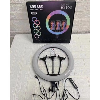 RGB LED SOFT RING LIGHT MJ36 ไฟไลฟ์สด ไฟวงแหวน LED ไฟเซลฟี่ ไฟแต่งหน้า RGB Ring Light ปรับมุมได้ 360 องศา