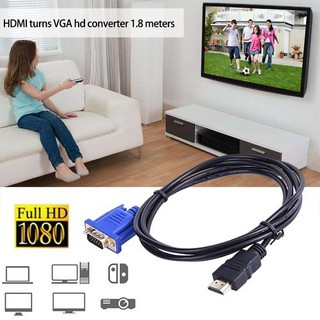 Binmer 1.8 ม. HDMI เป็น VGA 1080p HD พร้อมสายแปลงเสียง HDMI เป็น VGA