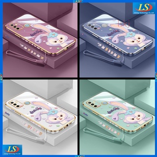 เคส OPPO A53 เคส OPPO A95 A74 A92 A52 F1S A59 A83 A57 A39 A96 A76 A54 A74 5G A53 A5S A33 A7 A12 F9 เคสโทรศัพท์มือถือ ลายการ์ตูนกระต่าย StellaLou TZ