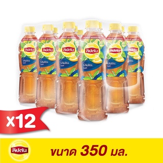 Lipton ชาลิปตัน ไอซ์ที เลมอน รสมะนาว ปริมาตรบรรจุ 350 มล. แพ็ค 12 ขวด