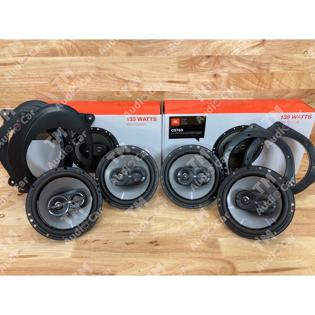 ฐานรองลำโพงตรงรุ่น ALLNEW D-MAX 2012 ขึ้นไป ลำโพงแกนร่วม ขนาด 6.5" JBL CS 763 จำนวน 2 คู่