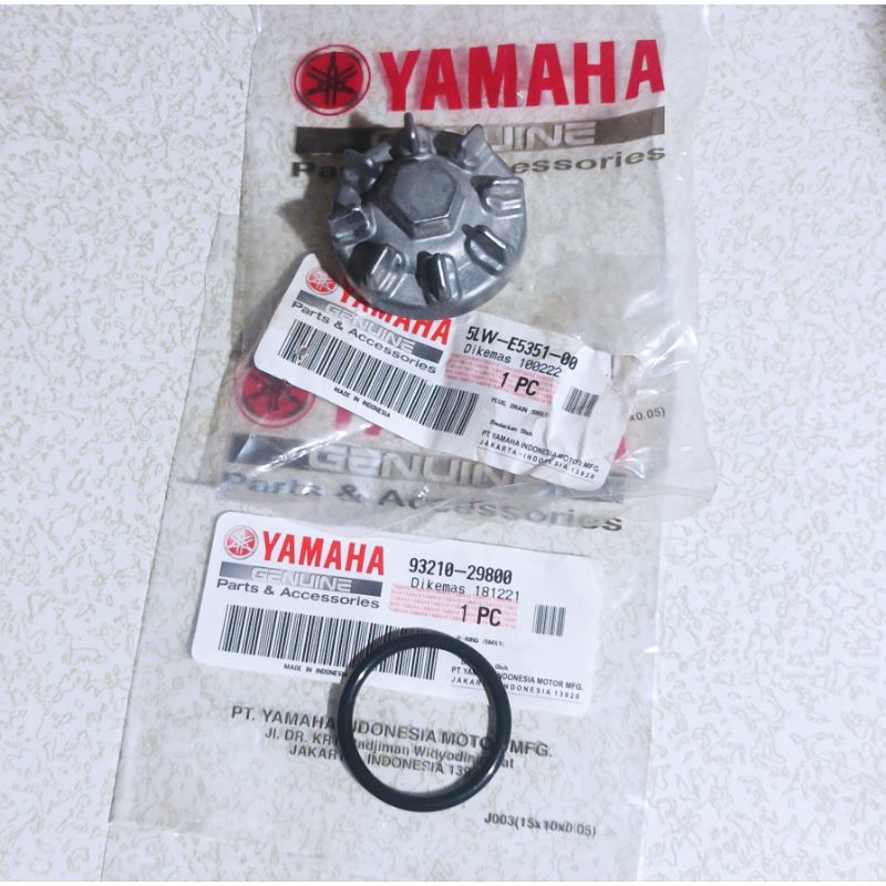 LOWER น้ํามัน TAP CAP BOLT ORING PLUG DRAIN MIO CALBULATOR 5LW-E5351-00 ต้นฉบับ YAMAHA ของแท้ PASRT