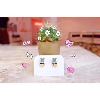 💛ต่างหูสับปะรด pineapple earrings💛