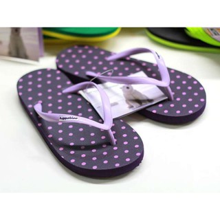 ม่วงจุด Violet dot Hippo Shoe รองเท้าแตะฮิปโป No.36-37-38-39-40