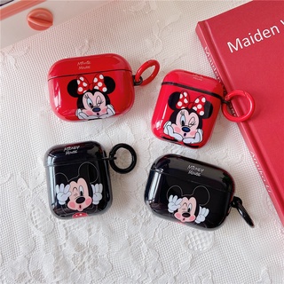 เคสหูฟัง เคสแข็ง AirPods Pro AirPods 2 Fashion Cute Cartoon มินนี่เม้าส์ Minnie Mouse &amp; มิกกี้เมาส์ Mickey Mouse Protective Hard Case