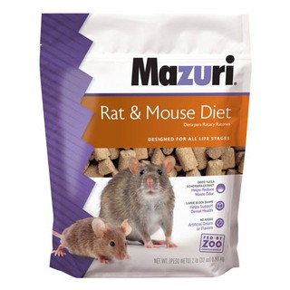 Mazuri Rat &amp; Mouse​900กรัม มาซูริ อาหารหนูแรท หนูเม้าซ์ สูตรผัก เม็ดใหญ่ ลดกลิ่นมูล เสริมวิตามินอี