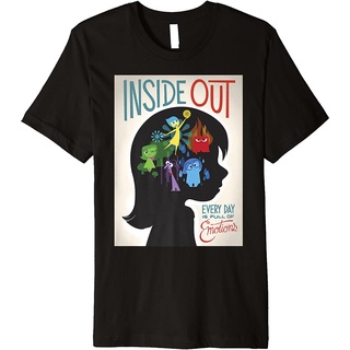 [100% Cotton] เสื้อยืด ผ้าฝ้าย พิมพ์ลายโปสเตอร์ภาพยนตร์ Pixar Inside Out Silhouette พรีเมี่ยม สําหรับผู้ชาย