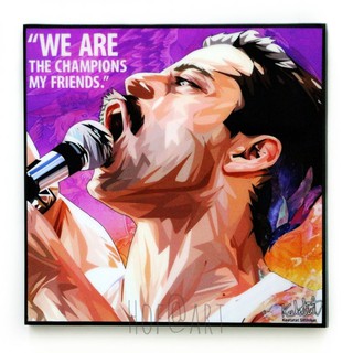 Freddie Mercury #2 เฟรดดี้ เมอร์คิวรี่ นักร้อง วง ควีน Queen รูปภาพ​ติดผนัง pop art กรอบรูป คำคม แต่งบ้าน ของขวัญ