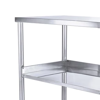 MESTER รุ่น SH8086-1 โต๊ะอเนกประสงค์ 3 ชั้นวาง สเตนเลส สตีล AISI 201 ขนาด 80 x 50 x 86 ซม.(สินค้าต้องประกอบ)