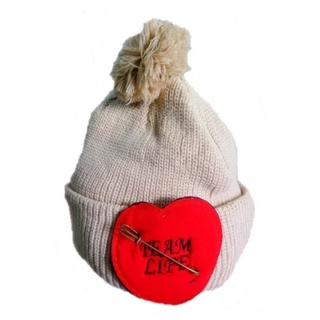 หมวกถักไหมพรม Winter Warm knitted Wool Hat Cap Cream