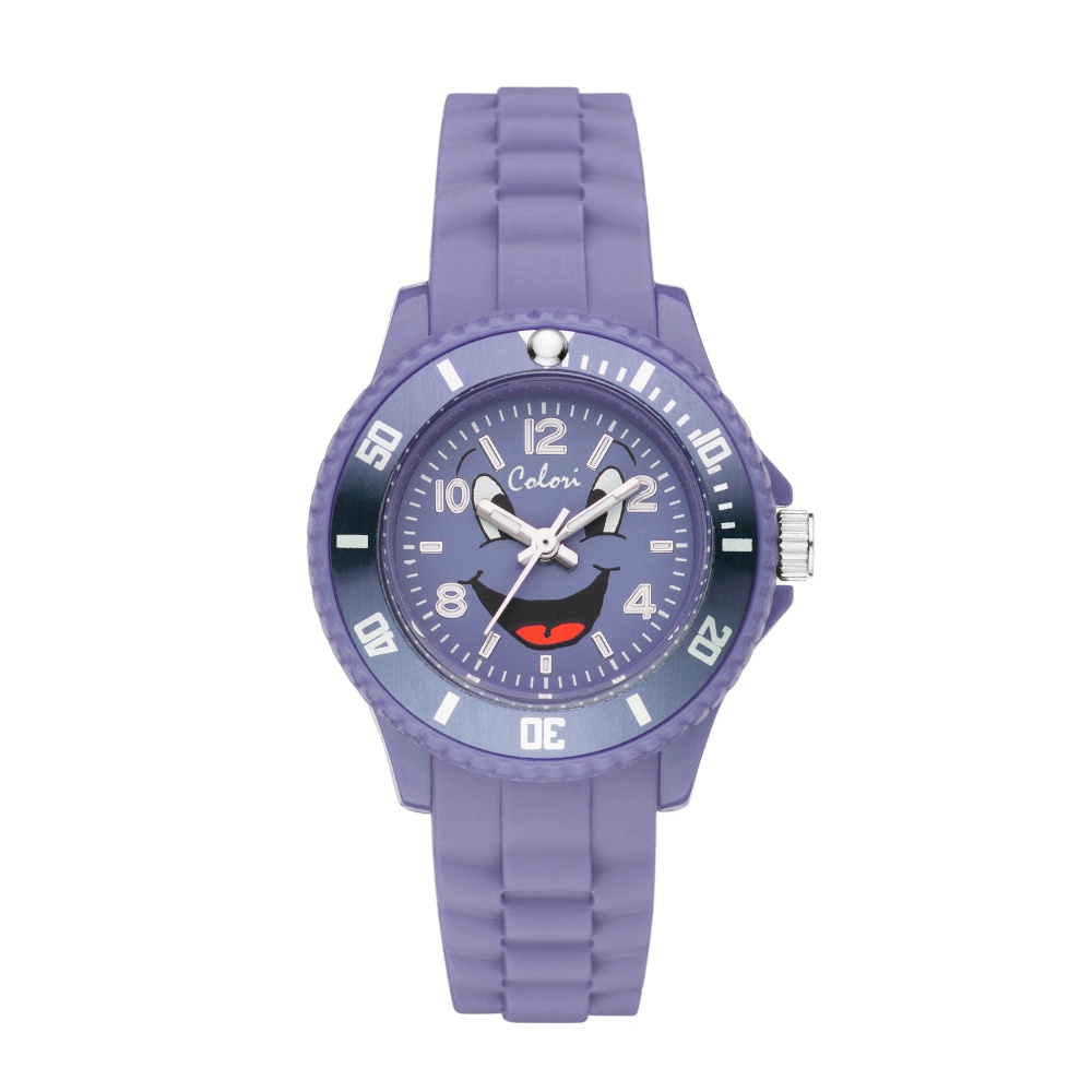 COLORI Kids Smile Violet นาฬิกาแฟชั่นซิลิโคน 30mm 5-CLK028