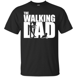 เสื้อยืด ผ้าฝ้าย พิมพ์ลาย The Walking Dad สไตล์วินเทจ แฟชั่นคู่รัก