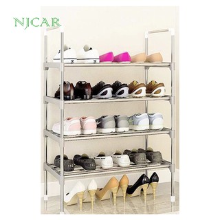 NJCAR1 S209 ชั้นวางรองเท้า ที่เก็บรองเท้า สแตนเลสพร้อมหูจับ DIY