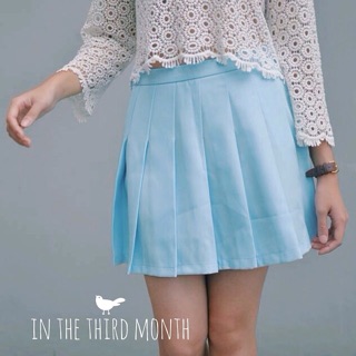 ♡pleat me skirt-babyblue♡