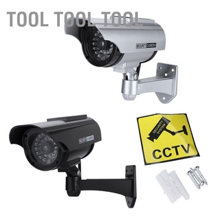 Tool Solar Powered Fake Camera Outdoor CCTV Surveillance Security LED Record