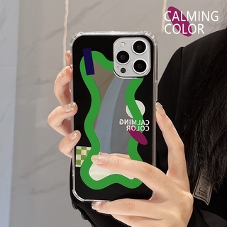 เคสโทรศัพท์มือถือ tpu กันกระแทกสี่มุม พร้อมกระจก สําหรับ iPhone 13 13pro 13prm iPhone 11 7Plus 8Plus Xr XS 13 12 Pro Max