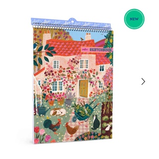 eeBoo English Cottage Sketchbook สมุดสเก็ตซ์ภาพลายบ้านชนบทอังกฤษ