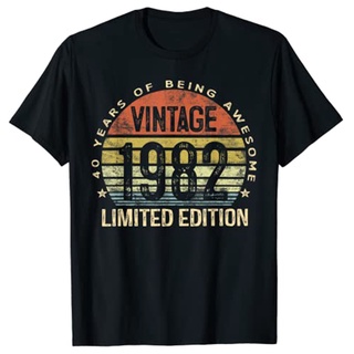 เสื้อยืด พิมพ์ลาย 1982 Limited Edition 40th Birthday Gift แฟชั่นฤดูร้อน