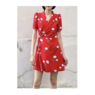 Red floral dress for Chinese New Year &amp; Valentine’s Day ✨ เดรสป้าย ลายดอก