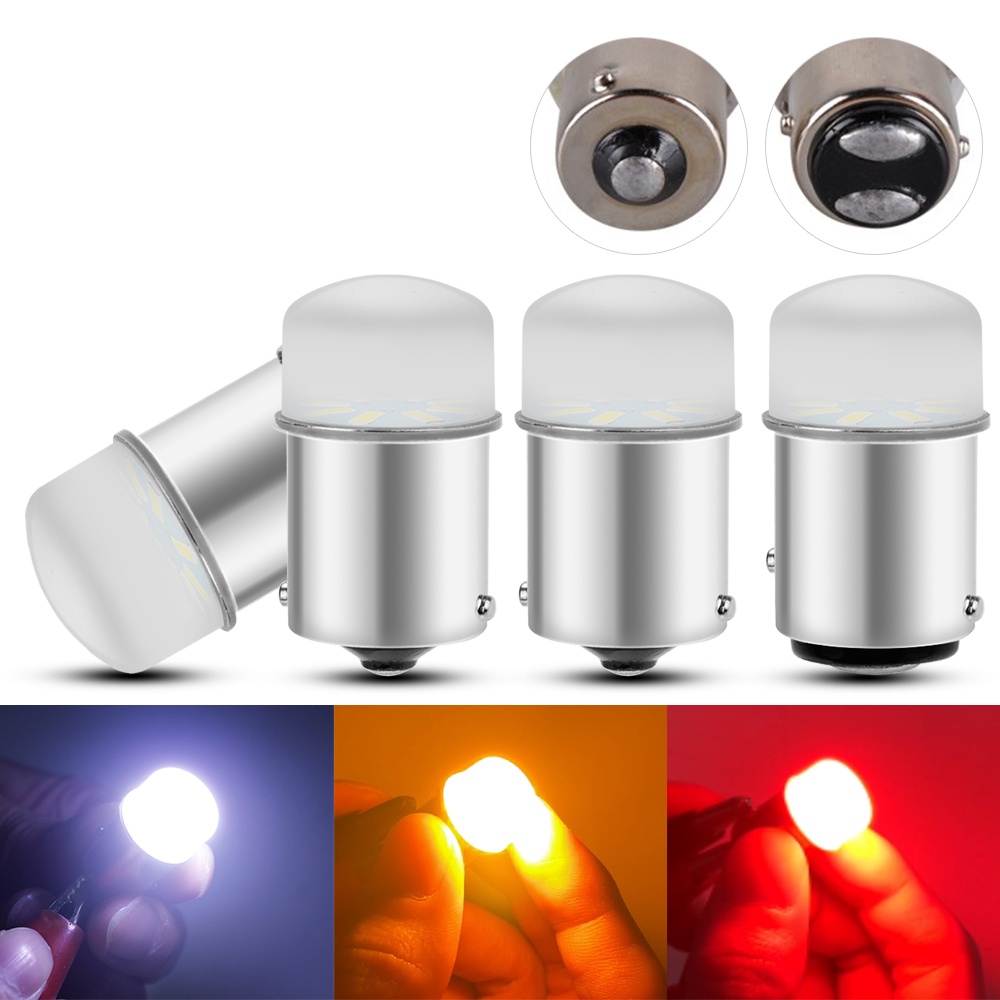 หลอดไฟเลี้ยว Led 1156 ba15s p21w 1157 BAY15D P21 5W COB 12V DC สีแดง สีแดง สําหรับรถยนต์ 1 ชิ้น