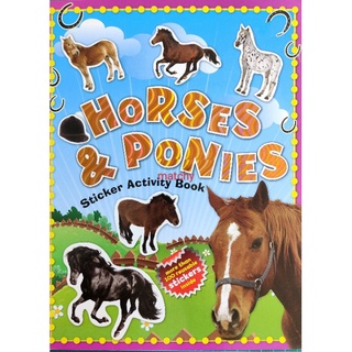 Horses &amp; Ponies Sticker Activity book โล๊ะ หนังสือ สติ๊กเกอร์ ม้า โพนี่ montessori มอนเตซอรี่