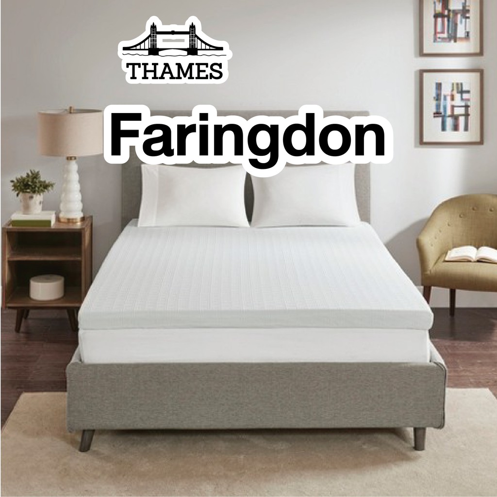 Thames ท็อปเปอร์  2นิ้ว รุ่น Faringdon นุ่มแน่น นอนสบาย ที่นอนยางพารา  latex topper
