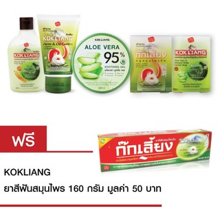 Kokliang ก๊กเลี้ยง เฮอเบิ้ล เซ็ท: อโลเวร่า ซูทติ้ง เจล 95% 300มล+ มิเนอรัล วอเตอร์ โฟมล้างหน้า100ก