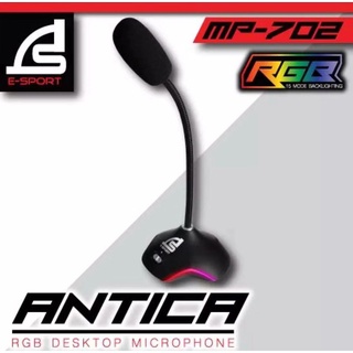 ไมค์คอม Signo MP-702 ANTICA RGB Desktop Microphone ไมค์โครโฟน สำหรับคอมพิวเตอร์.