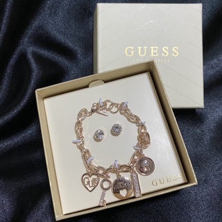 พร้อมส่ง🔥ราคาเท GUESS สร้อยข้อมือแถมต่างหู ของแท้💯% ✅จัดส่งฟรี