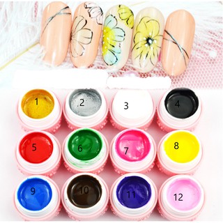 B036 ถูกสุด พร้อมส่ง กระปุก สีเจล เพ้นท์เล็บ วาดลายเล็บ