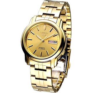 Seiko 5 Sports Automatic นาฬิกาข้อมือผู้ชาย Gold สายสแตนเลส รุ่น SNKK76K1