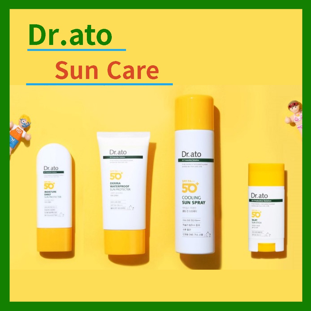 [DR.ATO☆Korea] Dr.ato Moisture Daily Sun Protecter 50 มล. / Dr.ato Derma ครีมกันแดด กันน้ํา 80 มล. /Dr.ato Silky Sun Stick 15 กรัม