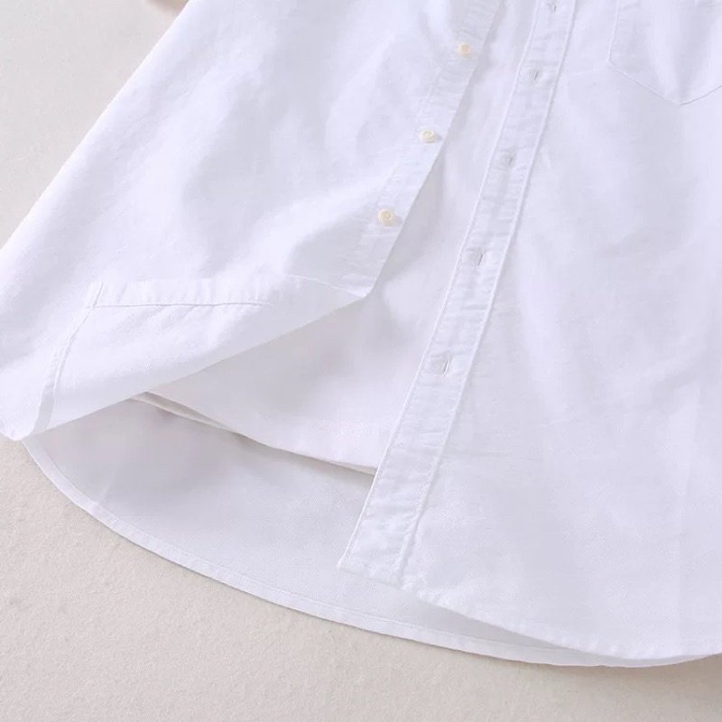 เสื้อเชิ้ตคอจีน เสื้อคอจีน/แขนสั้น M/L/XL ผ้า OXFORD - SHIRT  เสื้อเชิ้ตผู้ชาย คอจีน แขนสั้น - รูปที่ 6