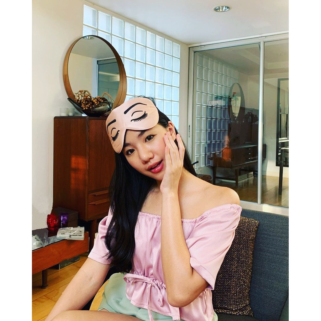 Alaska Bear ผ้าปิดตา sleepmask/blindfold 100% Mulberry Silk 19 Momme, super soft & smooth