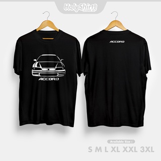 เสื้อยืดสีขาวเสื้อยืด พิมพ์ลายรถยนต์ Honda Accord CieloS-4XL