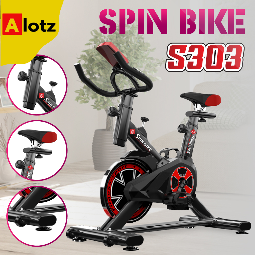 Alotz Fitness SPIN BIKE จักรยานออกกำลังกาย SPINNING BIKE (Black) - รุ่น S303 (สีดำ)