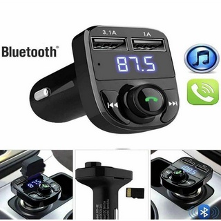 Car X8 Dual USB Car Charger เครื่องเล่น MP3 FM Transmitter บลูทูธติดรถยนต์