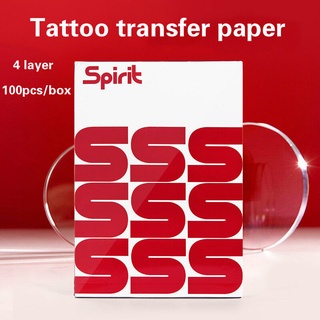 100 pcs Spirit Tattoo Transfer กระดาษ A4 ขนาดฟรีเครื่องถ่ายเอกสารความร้อนกระดาษลายฉลุสำหรับ Tattooists