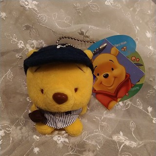 พวงกุญแจตุ๊กตา baseball Pooh soft&amp;fuzzy collection