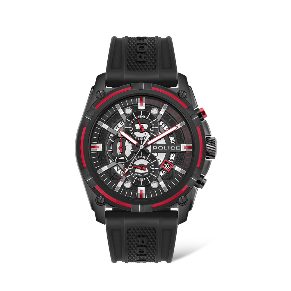 (ของแท้ประกันช้อป) POLICE นาฬิกาข้อมือผู้ชาย Multifunction LEPTIS watch รุ่น PEWJQ2003540 สีดำ นาฬิกาข้อมือ