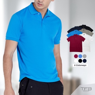 เสื้อโปโล แขนสั้น สีน้ำเงิน ผ้าดรายเทค(dry-tech) TFB Workwear