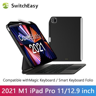 Switcheasy CoverBuddy [อัพเกรด 2021] M1 สําหรับ Apple iPad Pro 11 นิ้ว (รุ่นที่ 3) iPad Air 10.9 นิ้ว (รุ่นที่ 4) 12.9 นิ้ว 2021&amp;2020&amp; 2018 เข้ากันได้กับคีย์บอร์ดวิเศษ